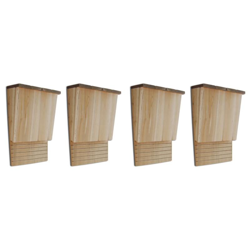 Budka Pro Netopýry 4 Ks 22 X 12 X 34 Cm Dřevěná
