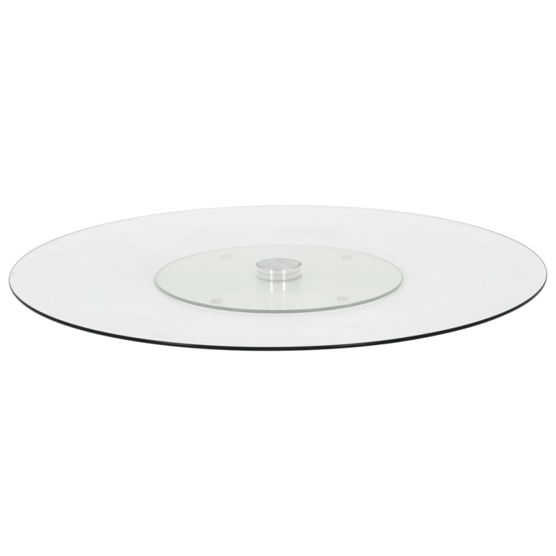 vidaXL Otočný servírovací tác transparentní 60 cm tvrzené sklo