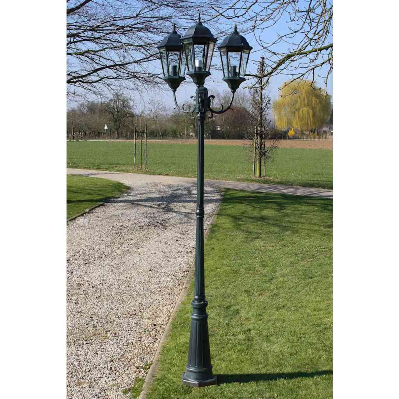 Zahradní Lampa Brighton Se 3 Rameny, 230 Cm, Tmavě Zelená / Černá - 2