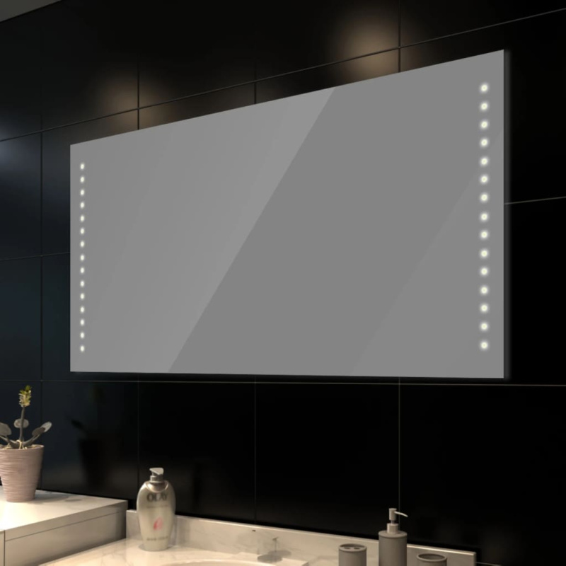 Koupelnové Zrcadlo S Led Diodami, Nástěnné, (D X V) - 100 x 60 cm