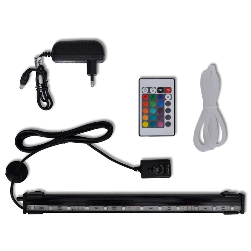 Led Akvarijní Ponorná Lampa S Bublinkami Rgb 32 Cm