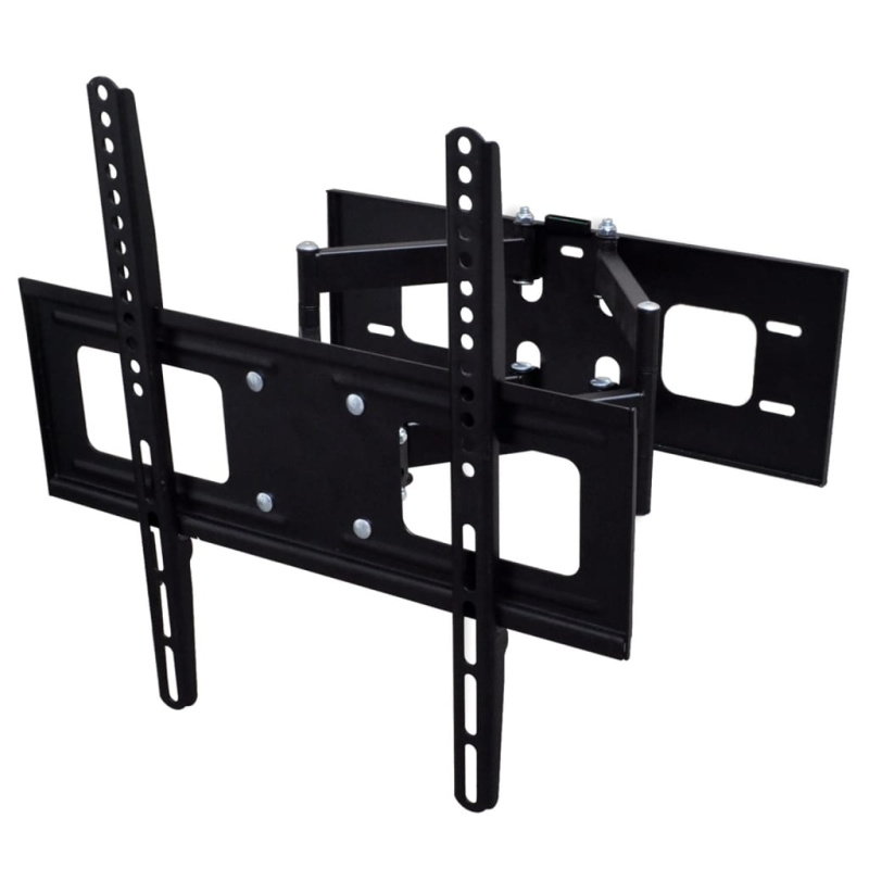 Dvouramenný Sklopný A Otočný Nástěnný Tv Držák 3D 32–55 Černá - Se základnou / 600 x 400 mm