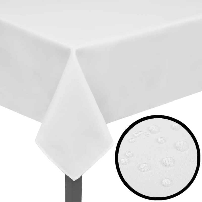 5 Ubrusů Bílých - Bílá / 250 x 130 cm
