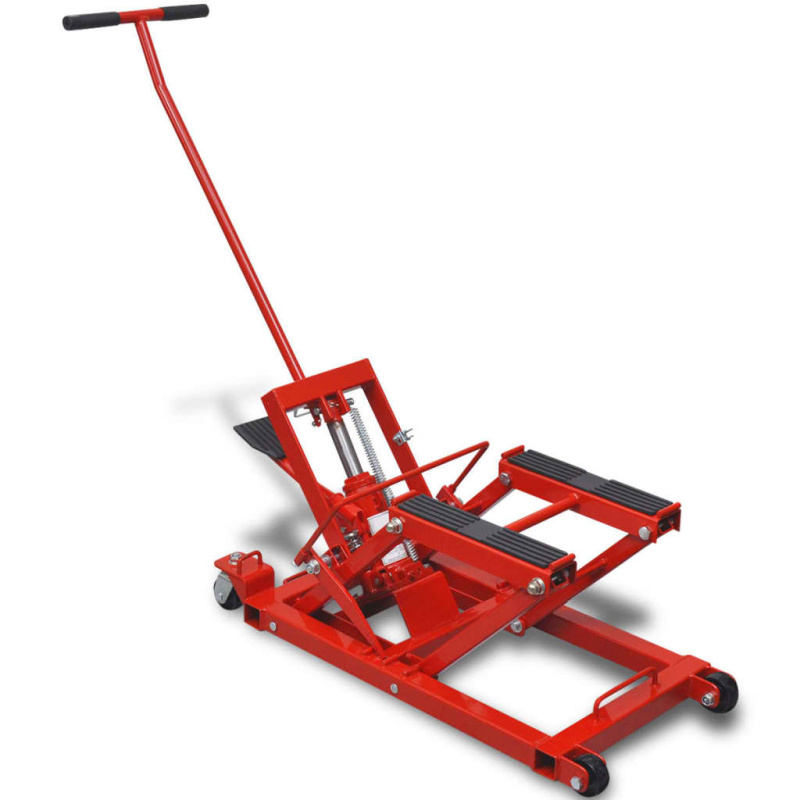 Hydraulický Zvedák Na Motorku / Čtyřkolku, 680 Kg, Červený