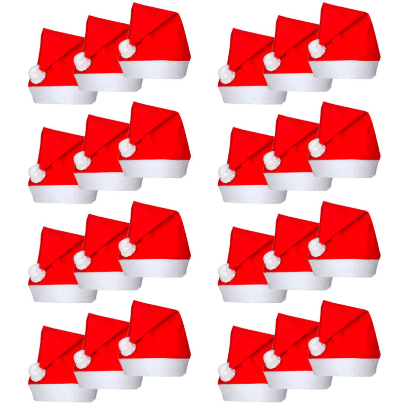 24 X Vánoční Čepice Santa Claus