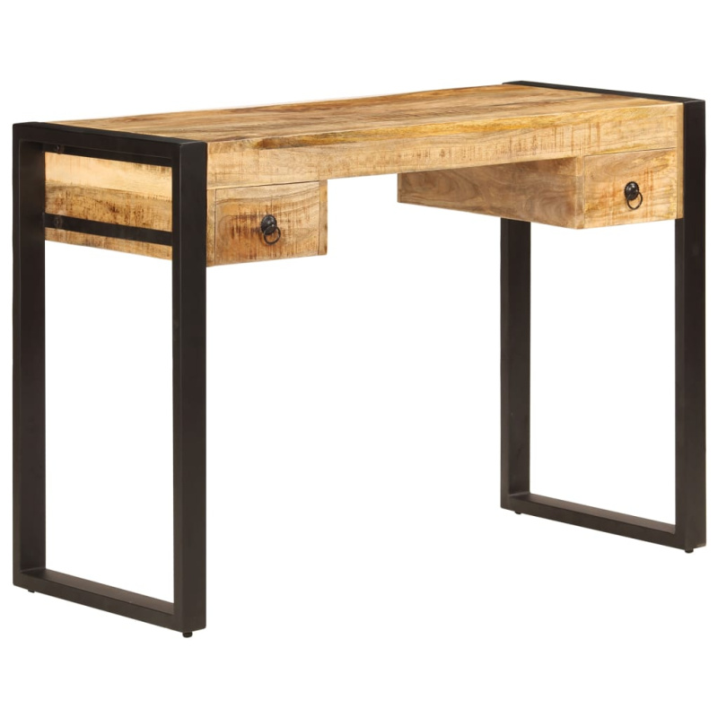 Psací Stůl Se 2 Zásuvkami Masivní Mangovník - masivní recyklované dřevo / 110 x 50 x 77 cm