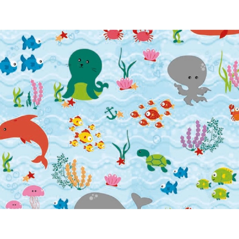 Gekkofix Samolepicí fólie, dětský vzor - podmořský svět, 45 x 200 cm