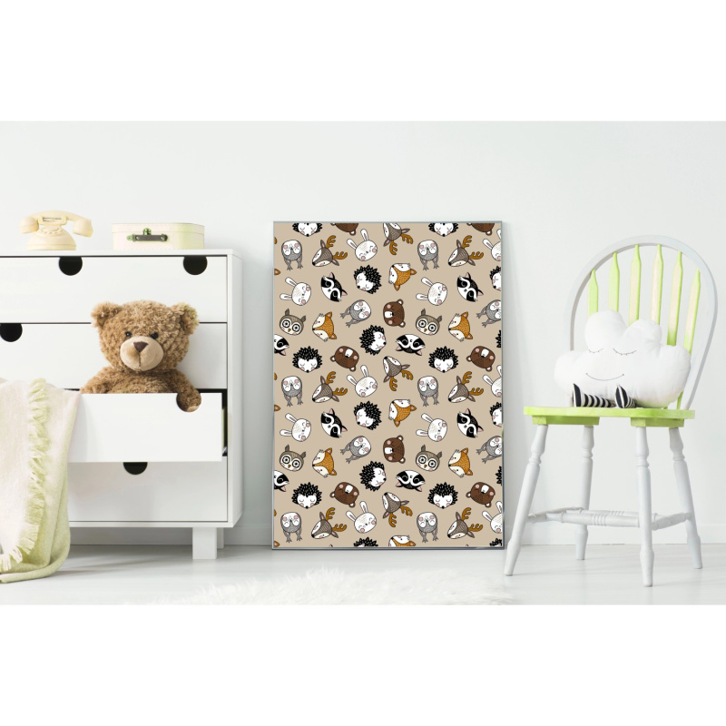 Gekkofix Samolepicí fólie, dětský vzor - lesní zvěř, 45 x 200 cm