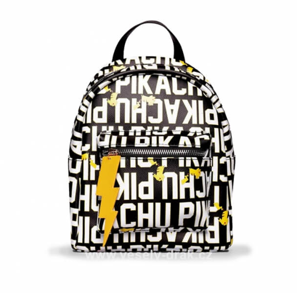CurePink Pikachu Lettering Pokémon 8 l Černá/bílá