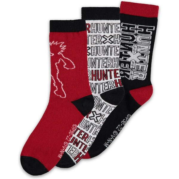 Difuzed ponožky Hunter x Hunter Crew 3 páry Vícebarevná