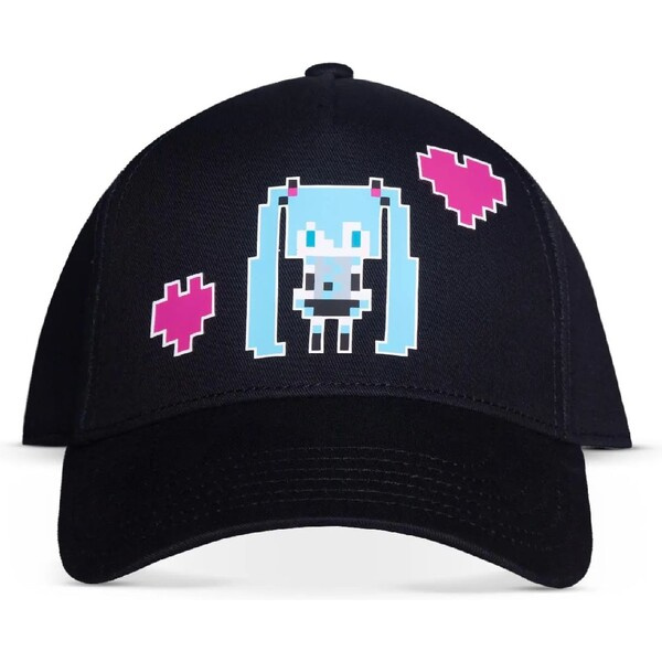 Difuzed Hatsune Miku Kšiltovka Pixel Černá