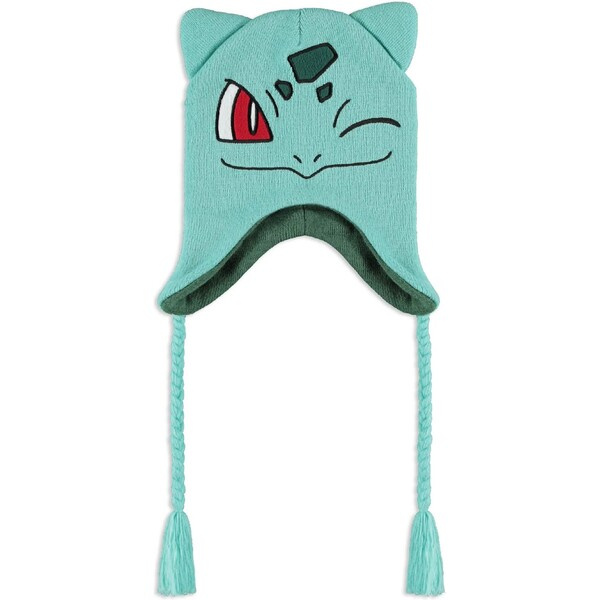 Difuzed Pletená čepice Bulbasaur na lyžování s motivem Pokemon Tyrkysová/zelená