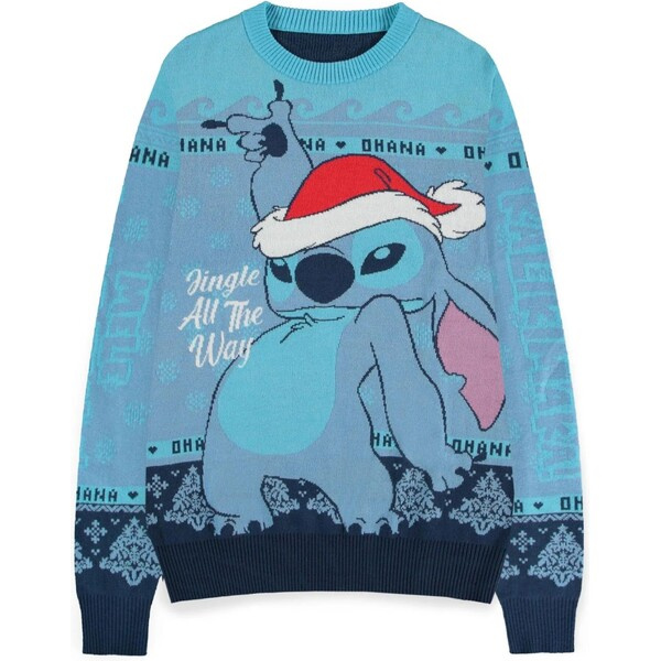 Vánoční svetr Lilo & Stitch - Stitch Christmas Modrá