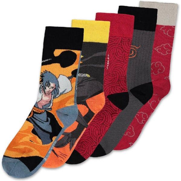 Difuzed Naruto Shippuden Ponožky 5-Pack 43-46 Vícebarevná