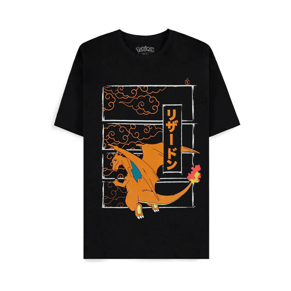 Tričko Pokémon - Charizard L Černá