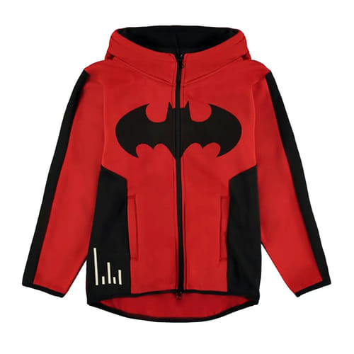 DC Comics mikina dětská s kapucí Černá/červená