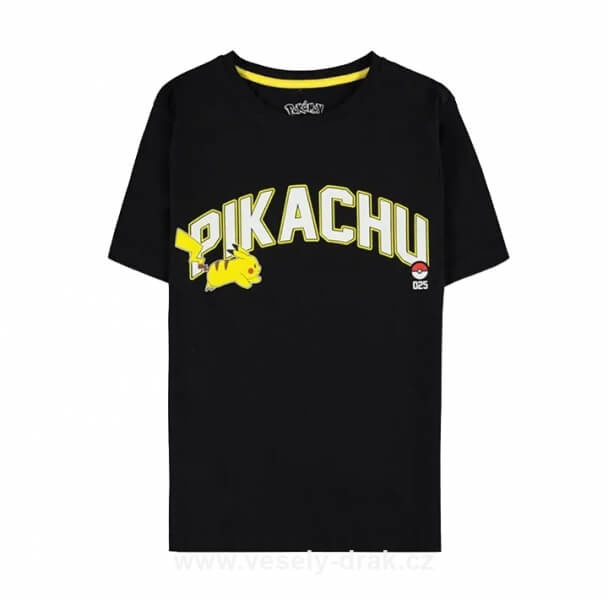Difuzed Tričko dámské Pokémon - Running Pika Černá