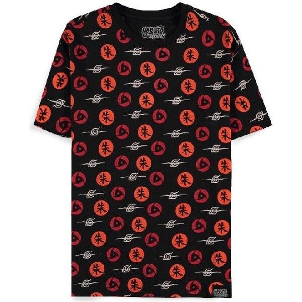 Tričko Naruto Shippuden - All-Over Print černé L