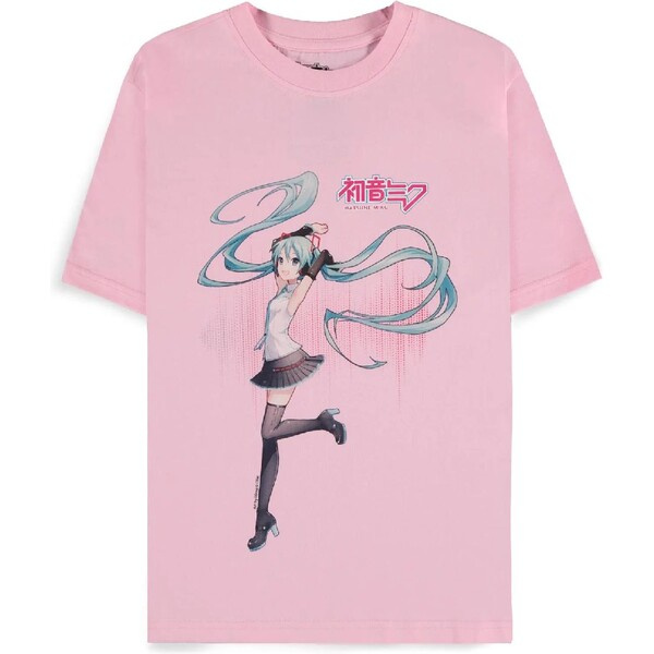 Tričko dámské Hatsune Miku - Dancing Miku S Růžová