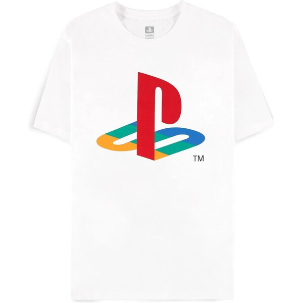 Difuzed Tričko PlayStation Logo White Bílá