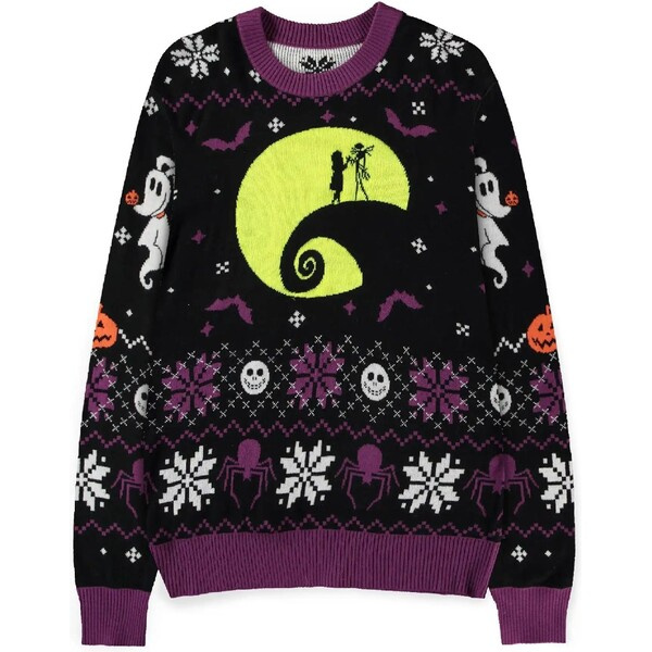 Difuzed Vánoční svetr Nightmare Before Christmas XL Černá/bílá