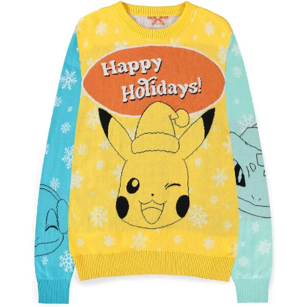 Difuzed Vánoční svetr Pokémon - Pikachu and Crew XL Multicolor
