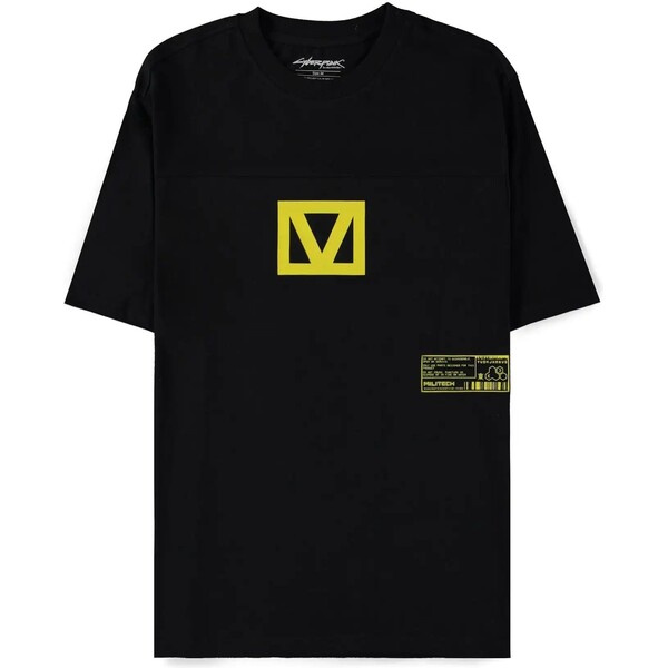 Difuzed tričko Cyberpunk 2077 - Militech (Loose fit) M Černá