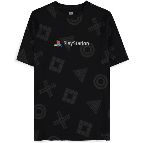Difuzed Tričko PlayStation - Symbols AOP 2XL Černá