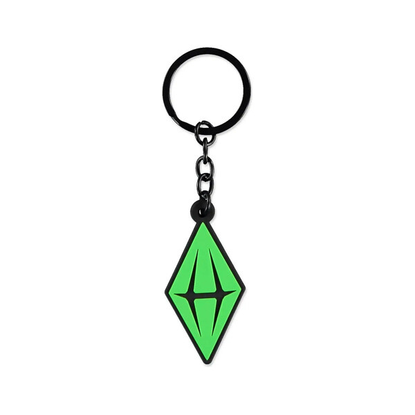 Gumová klíčenka Difuzed The Sims - Plumbob Černá/Zelená