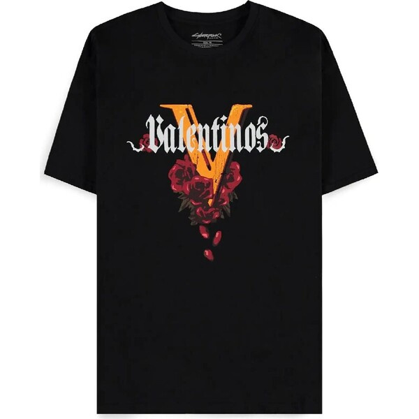 Tričko Cyberpunk 2077 – Valentino's M Černá