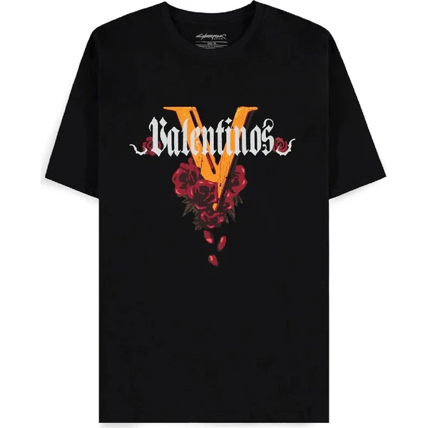 Tričko Cyberpunk 2077 – Valentino's L Černá