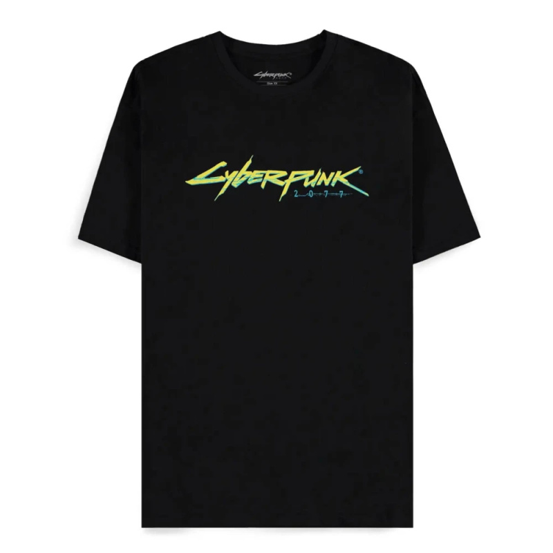 Tričko Difuzed Cyberpunk 2077 - Logo XXL Černá
