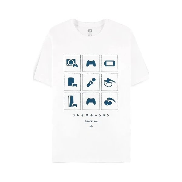 Tričko Difuzed PlayStation - Since '94 S Bílá