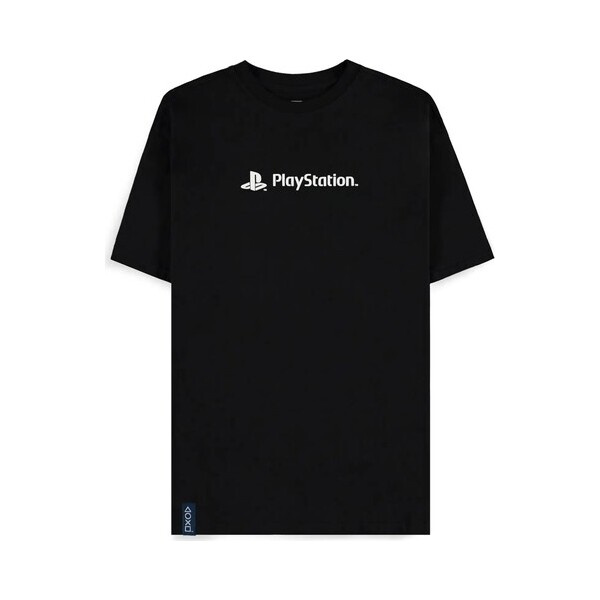 Tričko Difuzed PlayStation - Logo and Symbol M Černá