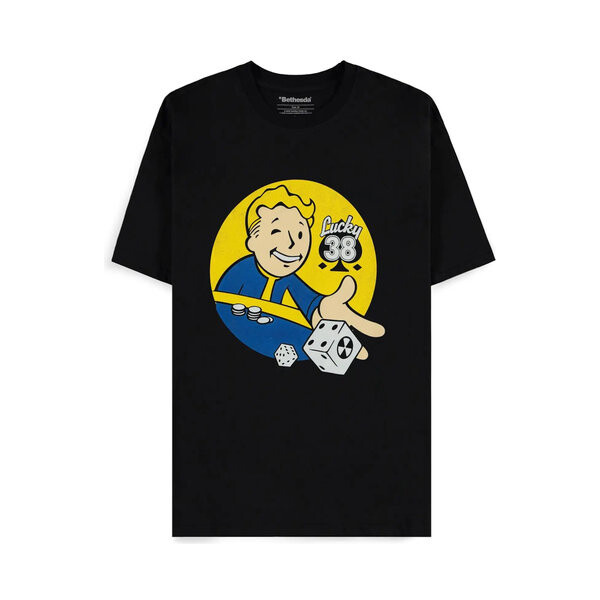 Tričko Difuzed Fallout - Lucky 38 Dice XL Černá
