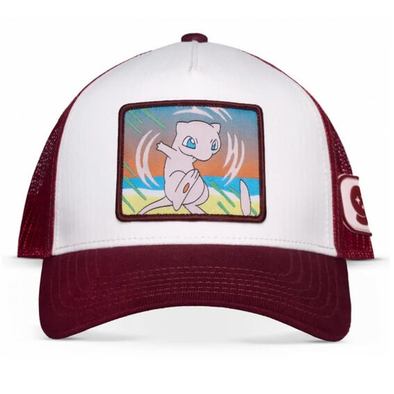 Truckerská kšiltovka Pokémon - Mew Bílá/Červená