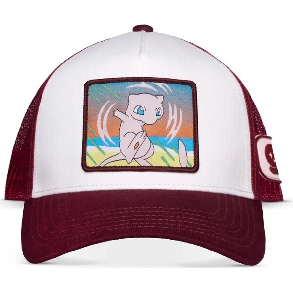 Truckerská kšiltovka Pokémon - Mew Bílá/Červená