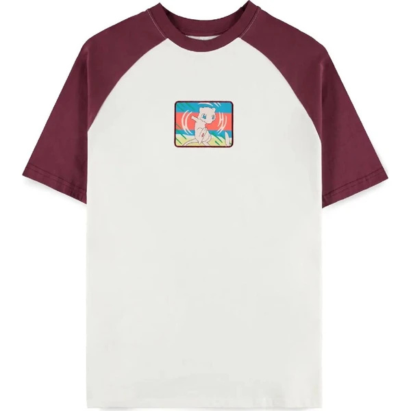 Tričko Pokémon - Mew Raglan L Bílá/Červená