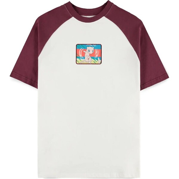 Tričko Pokémon - Mew Raglan 2XL Bílá/Červená