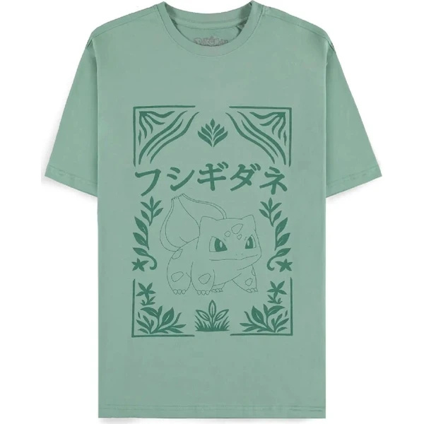 Tričko Pokémon - Green Bulbasaur XL Mátově zelená