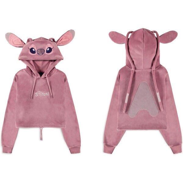 Crop top mikina Difuzed Lilo & Stitch Angel - XS Růžová