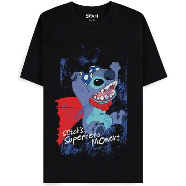 Tričko Difuzed Lilo & Stitch - Superhero (černé) XL Černá
