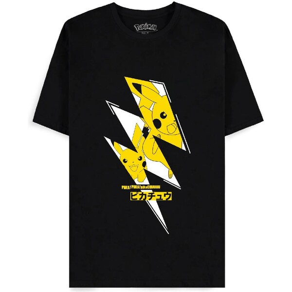 Difuzed Pokémon Tričko Pikachu Velikost S Černá