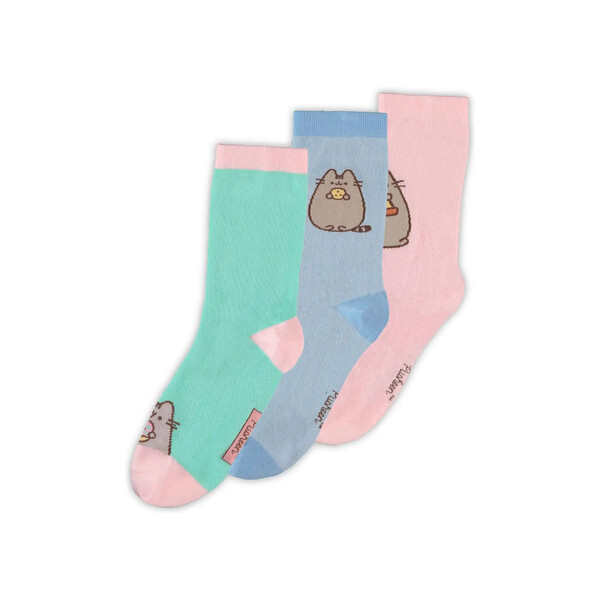 Ponožky Difuzed Pusheen - Snacks 35/38 (3 páry) Vícebarevná