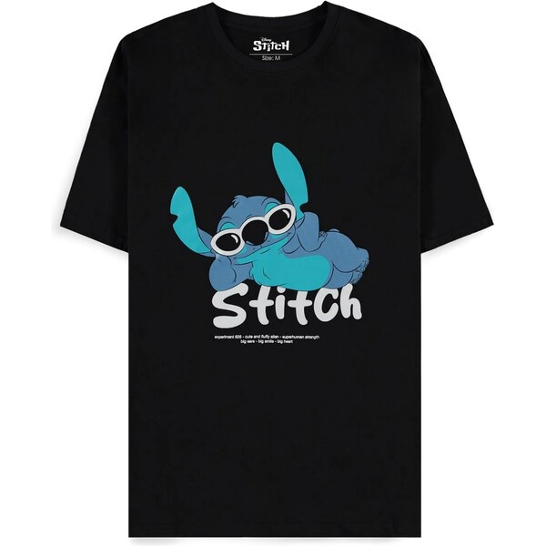 Pánské tričko s krátkým rukávem Difuzed Lilo & Stitch - XL Černá