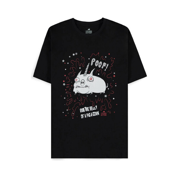 Tričko Exploding Kittens - POOF! S Černá