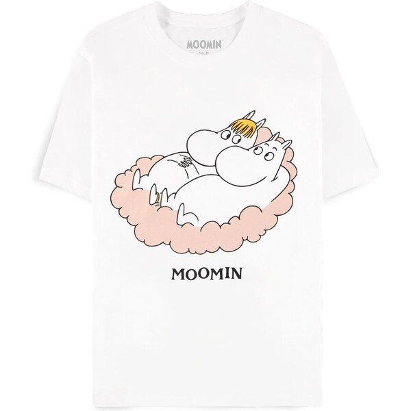 Dámské tričko s krátkým rukávem Difuzed Moomin Cloud - L Bílá