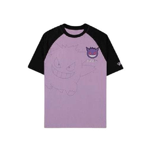 Difuzed tričko Pokémon Gengar Raglan Černá / hyperfialová