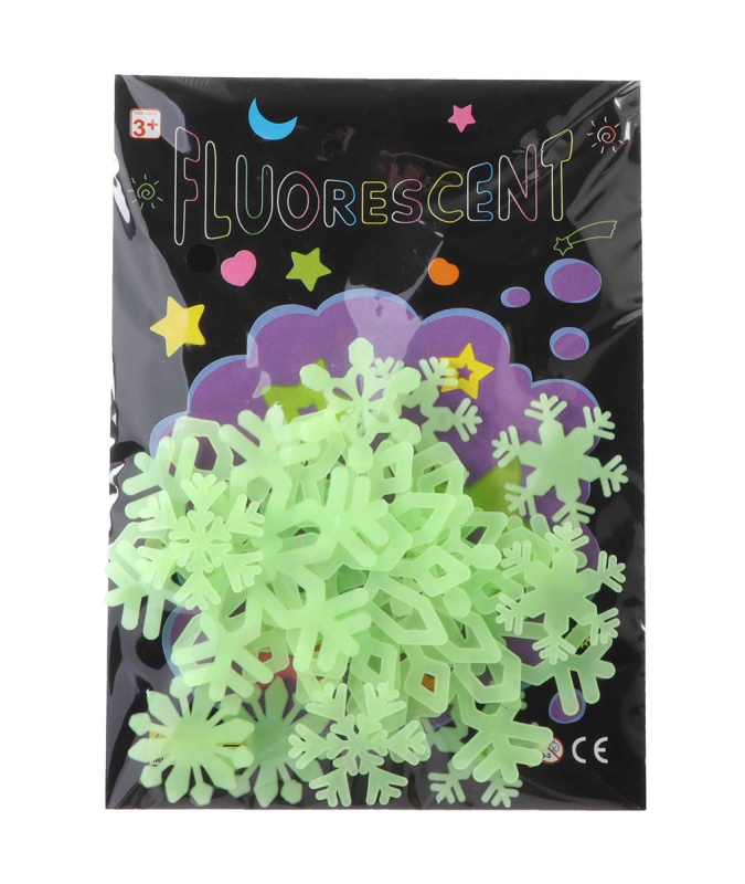 Samolepící dekorace zářící ve tmě 12 kusů