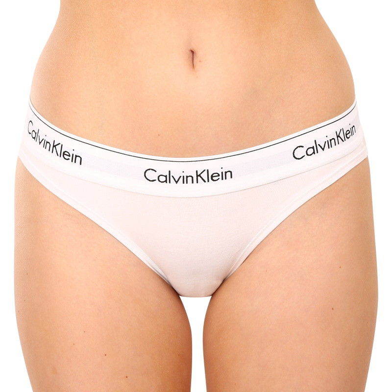 Dámské kalhotky Calvin Klein bílé (F3787E-100) M